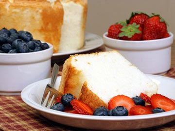 Red, White and Blue Angel Food Cake