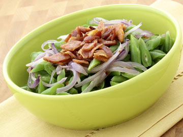 Green Beans with Mustard, Shallots and Bacon