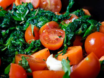 Savory Spinach with Tomatoes