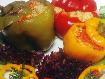 Vegetarian Stuffed Peppers - Lactose Free