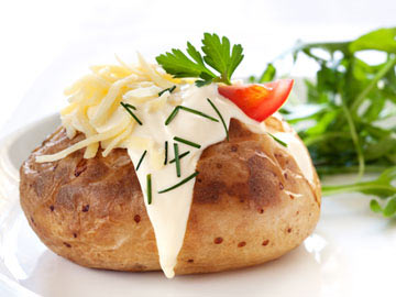 Baked Potatoes with Vegetables
