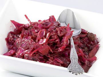 Warm Red Cabbage Bacon Salad
